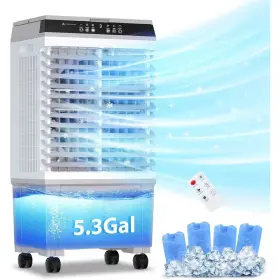 Atemomen 711181710793 Portable Air Conditioner Fan With 3-speed 3 In 1 Swamp Cooler 1800 Cfm Remote