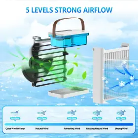 Attlooq 781840932866 Portable Air Conditioners Personal Mini Cooler Cooling Fan With 5 Wind S #3