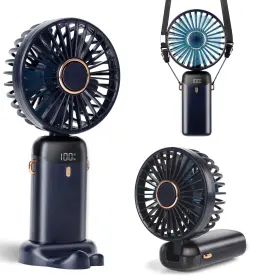 Ys0005 Aucoofany Portable Handheld Fan Mini Type-c Rechargeable 4000mah Battery Fans Wit