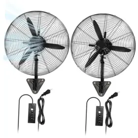 Mjo-aurelema-1041 Aurelema 2 Set 22 Inch Wall Mount Fan Oscillating Industrial Heavy Duty Metal 3 Speed
