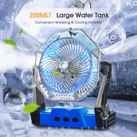 Ausic 719600364398 Misting Fan Portable Outdoor For Patio Rechargeable With Light And 250 #2