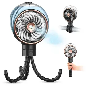 Ausic 727309190651 Stroller Fan With Mist 100ml Misting Portable For Safe Baby Fa