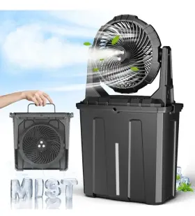 Ausic 739319040024 9l Bucket Portable Misting Fan For Outdoors Patios 20000mah Rechargeable