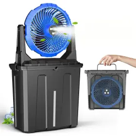 Yl-p30-lan Ausic 9l 10in Bucket Misting Fan Portable For Outside Patio Max 55h Runtime 2000