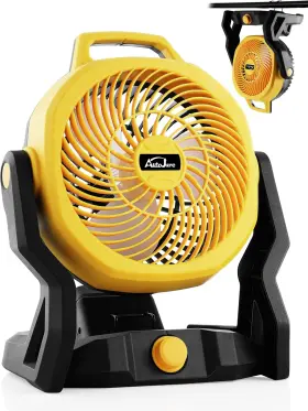 Ld-ldfs-10cdw Autojare Battery Operated Fan For Dewalt 20v Max With Ac Adapter Up To 650 Cfm