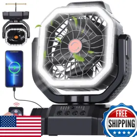 Avv B0d14gyyg3 20000mah High Speed Portable Camping Rechargeable Fan Remote Control