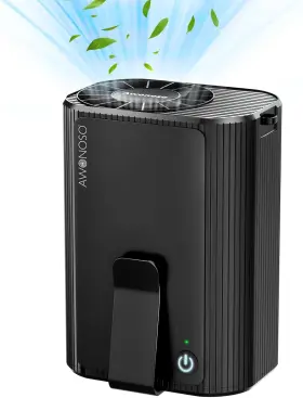 Wf025 Awonoso Ai Portable Personal Waist Neck Rechargeable Fan 3-speed Small Black