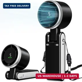 Azdedut 741960755608 Portable Fan Mini Handheld Turbo Rechargeable 5-speed