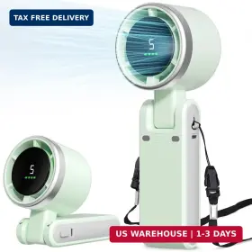 Azdedut 741960755622 Portable Fan Mini Handheld Turbo Rechargeable 5-speed