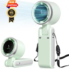 Azdedut 741960756377 Portable Fan Mini Handheld Turbo Green