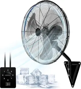Azoutdoor 313096122168 20 Inch Wall Mount Fan 7000 Cfm High Velocity Industrial 120 Oscillating F