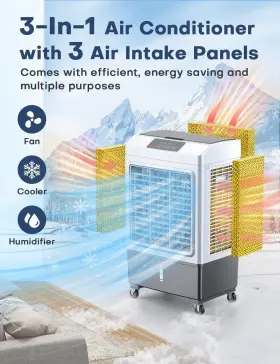 Balko 703052255816 Windowless Air Conditioner 35-inch Swamp Cooler With 2 Mo #3