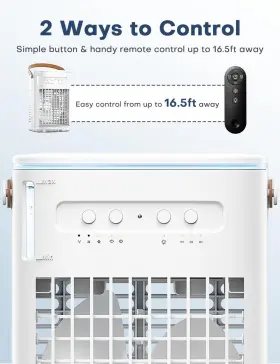 Balko 755139183994 4-in-1 Personal Air Conditioner With Remote 2 Ice Packs 1200ml Tank 7h Timer #3
