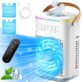 Balko 755139183994 4-in-1 Personal Air Conditioner With Remote 2 Ice Packs 1200ml Tank 7h Timer