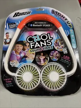 04250 Banzai Cool Neck Fans With Speaker Light-up Adjustable Bluetooth