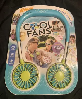 67743 Banzai Cool Fans Portable Neck Fan 3 Multi Speed Usb Rechargeable 6 Hour Run Time