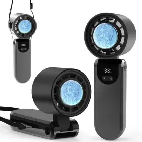 2025upgraded Bcfhyk Fx330 Portable Handheld Turbo Fan Foldable Mini Personal Recharg