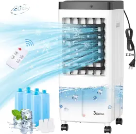 Conditioners101-grey Beautyfan Evaporative Air Cooler Swamp With 3 Gal Water Tank 20h Cooling Time