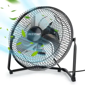 Bs-m09 Beestar Floor Fan 3-speed Portable Metal Quiet For Home Wi