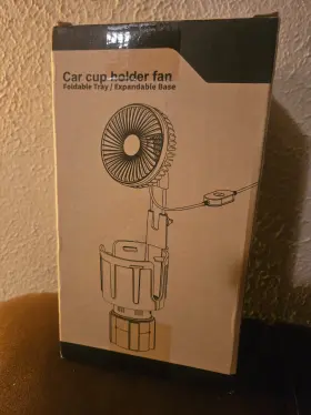 Benlari 313037337316 Usb Car Fan With Cup Holder - Upgraded 2 In 1 3 Powe