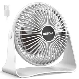 Zls-e260a Beskar Usb Small Desk Fan Portable Fans With 3 Speeds Strong Airflow Quiet Operati