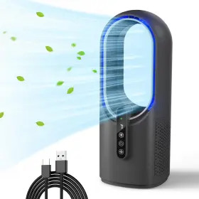 Better Homes & Gardens 092733177784 And Bladeless Cooling Fan With Led Light Quiet Portable Desk