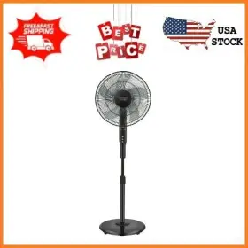 Bhs23619315319r Better Homes & Gardens And 16 Inch 12speed Pedestal Fan Remote Black