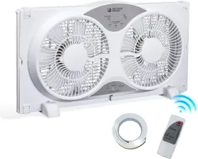 Beyond Breeze 744110854138 Window Fan Reversible Airflow 9 Inch Dual With 3-speed 3 M
