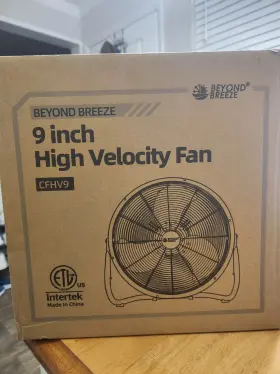 Cfhv9 Beyond Breeze 9 Inch Metal High Velocity Personal Fan - 3 Speed 180 Adjust Tilt