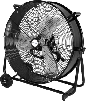 Hfd-0601 Bilt Hard 24 Inch 8100 Cfm High Velocity Industrial Drum Fan 3-speed Heavy Duty Metal Black