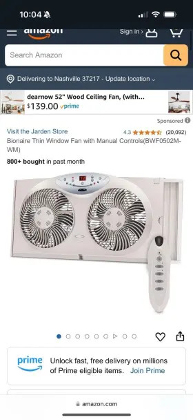 Fw238hs Bionaire Digital Window Fan
