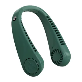 Birddie 718653904506 Portable Hands Free Bladeless Hanging Neck Fans With Screen Display And 5 Spe