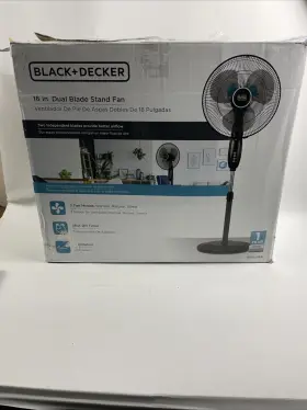 Bfsd116b Black Decker 16 Inch Dual-blade Oscillating 3-speed Stand Fan With Remote
