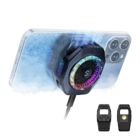 Br52 Black Shark Magnetic Phone Cooler 5 Pro - 18 Addressable Rgb Leds Detachable Gr