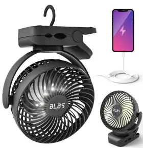 Lyfs-02 Blbs Portable Fan - 65h 12000mah Camping Rechargeable With Output Ports Batte