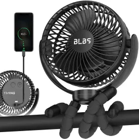 Yrcfs-01 Blbs Stroller Fan - 65hrs 12600mah Rechargeable Timing Car Seat Portable Clip On