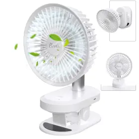 Fan4 Bovisbws 617748870286 Usb Clip On In 1 Oscillating Desk Fan 4000mahup To 18h 6inch Rechargeable