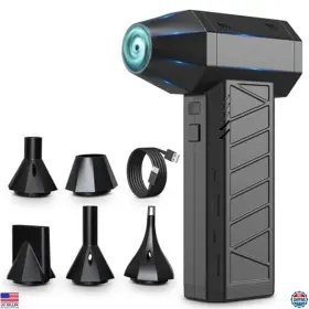 B0fbgnz38t Brand Think Buddy Cordless Rechargeable Air Duster Gun - 4-gear Blower With Led Light For Cleaning