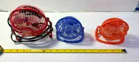 Branded 721093972349 Desk Table Fan Personal And 2 Small Air Circulator Battery 110 Powered Lot