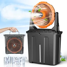 Branded 739319040055 Ultimate 9l Misting Fan Battery Operated With Remote Control And Lightweight