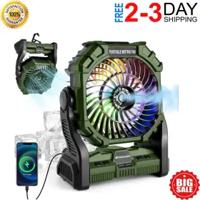 85625 Branded Portable Misting Fan With Light 250ml Water Tank Rechargeable Mister Cooling