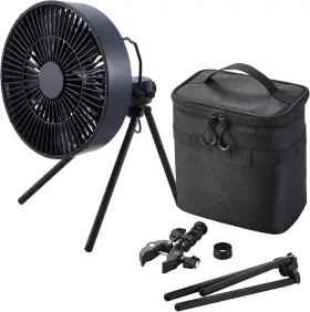 Fan-nest-gf1fbk Branded Nestout Portable Camping Fan With Tripod 4 Speeds Usb C Compatible
