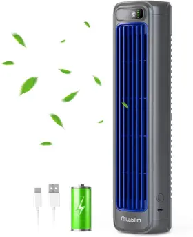 La-06 Branded Desk Fan Rechargeable For Saving Space Portable Bladeless Table 12 Inch