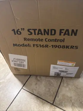 Fs40-19mw Branded New 16 Inch 3-speed Oscillating Adjustable Pedestal Fan White