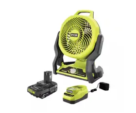 Pcl811k Branded 18v Cordless Hybrid Whisper Series 7-1/2 Inch Fan Kit With 2.0 Ah Battery And Charger
