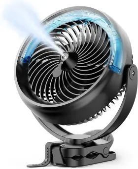 Wh601 Branded Koonie 10000mah Battery Operated Misting Fan With Clip Portable 8ftft Mist Fo