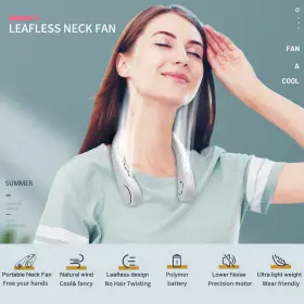 A339 Branded01 The Portable Neck Fan From Popular Earphone Design Leafless Perfect #2