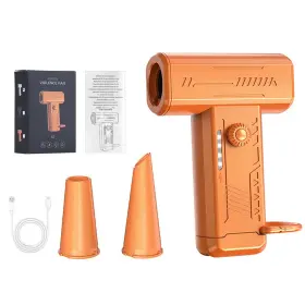 Hgh367 Branded01 Mini Fan Portable Air Duster Adjustable Wind Speed Violent Blower Rechargeable
