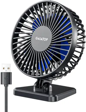 Tf30 Branded01 Usb Desk Fan Small But Powerful Portable Quiet 3 Speeds Wind Desktop Personal