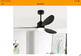24025-ab Breezary Sawyer Iii 52 Inch Black Led Ceiling Fan Light And Remote Included